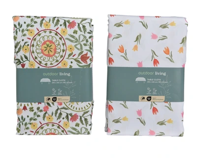 Tablecloth Poly Rect Outdoor Flower Print 2 Outdoor Asst. W.140Cm X H.250Cm