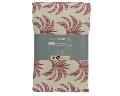 Tablecloth Polyester Cotton Rect Outdoor Palm Pattern Natural W.140Cm X H.250Cm - image 2