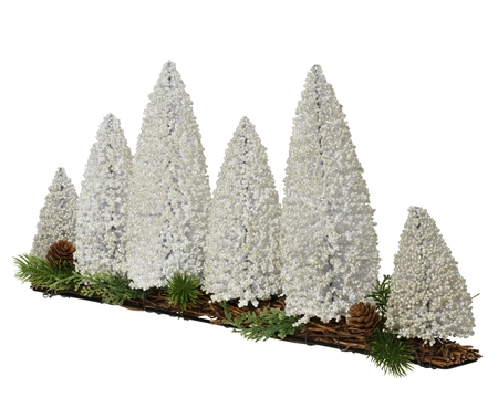 Tablepiece Foam Ball,Glitter White H.22cm