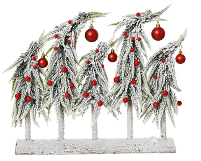 Tablepiece Snowy green/colour W48-H40cm