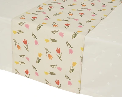 Tablerunner Poly Cotton Digital Print Tulip 2 Asst. L.32Cm X W.140Cm - image 2