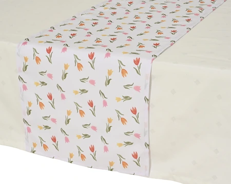 Tablerunner Poly Rect Outdoor Flower Print 2 Outdoor Asst.W.32Cm X H.140Cm - image 2