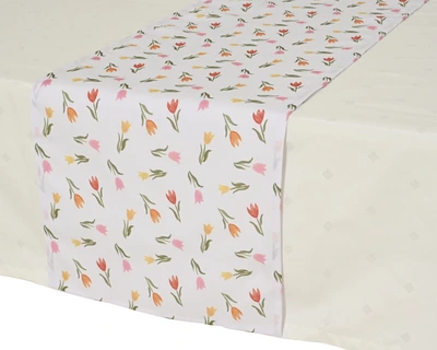 Tablerunner Poly Rect Outdoor Flower Print 2 Outdoor Asst.W.32Cm X H.140Cm - image 2