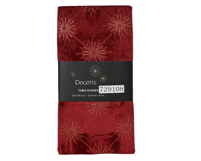 Tablerunner Polyester red L1.4m-W40 - image 1