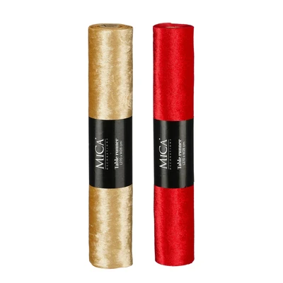 Tablerunner Red Gold 2 Asst.  - L270Xw28Cm