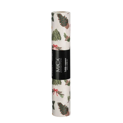 Tablerunner Xmas White   L270Xw28Cm