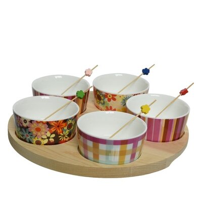 Tapas Set Porcelain L25.00-W25.00-H5.80cm Asst