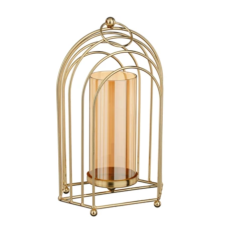 Tealight Holder Arch Gold L18Xw12Xh29.5Cm