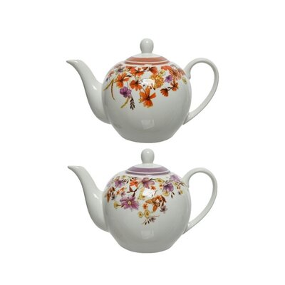 Teapot Porcelain H11cm Asst