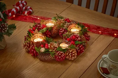Three Kings Ring Quartet Candle Holder - 33cm - image 1