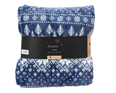 Throw Polyester dark blue L1.3m-W170cm