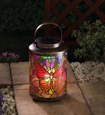 Tiffany Butterfly Lantern - image 1