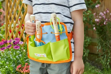 Tool Belt & 3 Wooden Handled Tools - Kids  FSC - image 1
