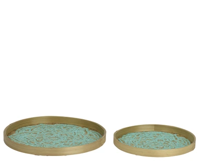 Tray Bamboo Dia30.00-H3.00Cm Mint