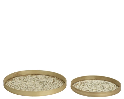 Tray Bamboo Dia30.00-H3.00Cm White