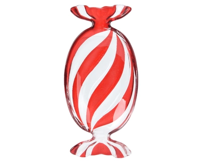 Tray Glass Candy Red And White Hand Painting Red/White W35 - image 2