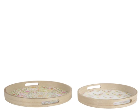 Tray Mdf Dia35.00-H4.00Cm White - image 1