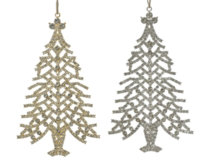 Tree Alloy silver/clear L10-W0.20-H17cm
