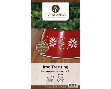 Tree Ring Iron christmas red dia57-H25cm - image 2