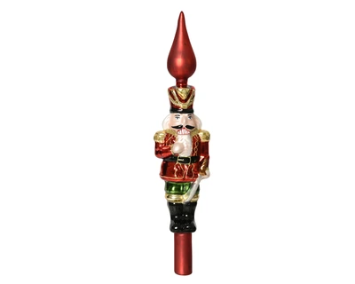 Treetopper Glass Gliiter Red W.6.5cm x H.29cm - image 1
