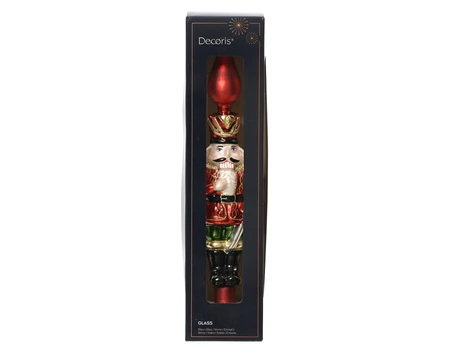 Treetopper Glass Gliiter Red W.6.5cm x H.29cm - image 2