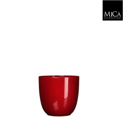 Tusca Pot Round D. Red - H11Xd12Cm