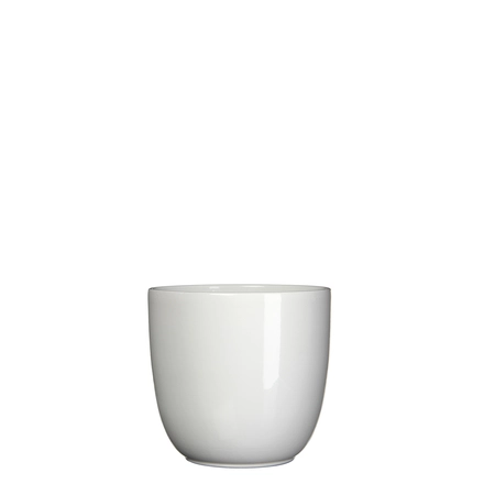 Tusca Pot Round White  H13Xd13.5Cm