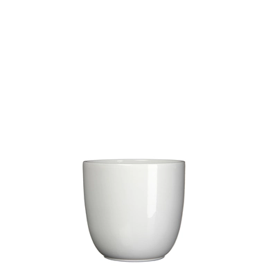 Tusca Pot Round White  H13Xd13.5Cm