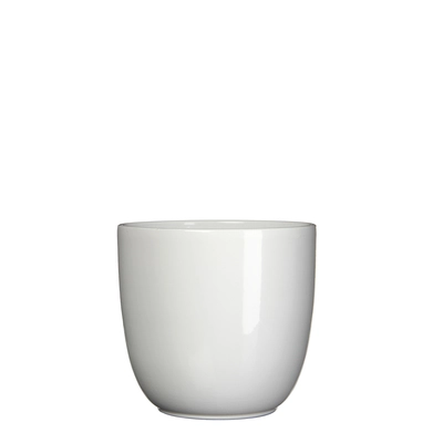 Tusca Pot Round White  H16Xd17Cm