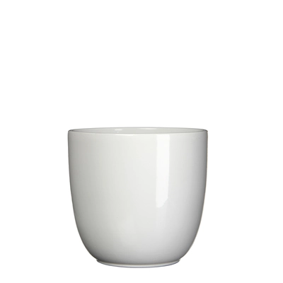 Tusca Pot Round White  H18.5Xd19.5Cm