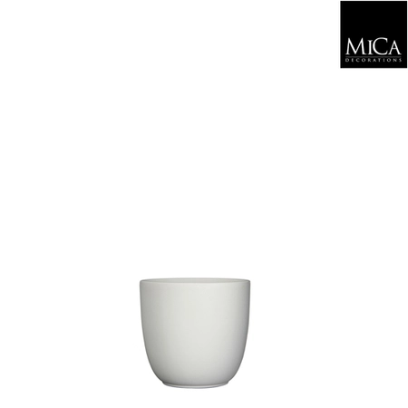 Tusca Pot Round White Matt - H11Xd12Cm