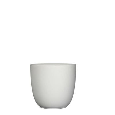 Tusca Pot Round White Matt - H18,5Xd19,5Cm