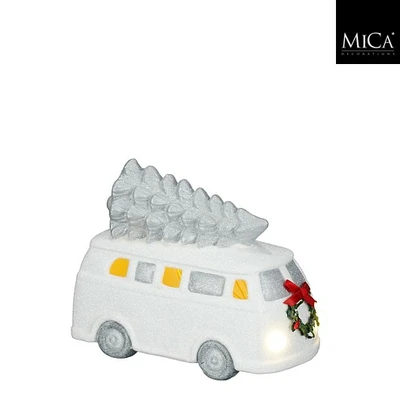 Van With Tree White BO - L20Xw9Xh15,5Cm