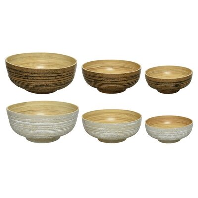 Vase Bamboo Round Rolling Assorted Lge