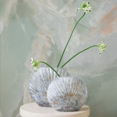 Vase Gl Shell Solid Color H20.00cm - image 2