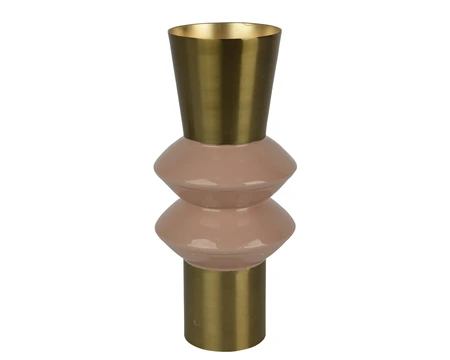 Vase Iron With Enamel Blush Pink H.28.5Cm