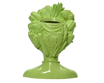 Vase Polyresin Soft Green L16.70-W13.20-H22.70cm - image 2