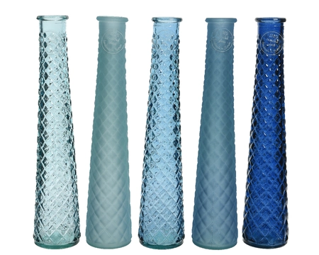Vase RecycLED Gl Matt/ Transparent 5Col  H32.00cm asst.