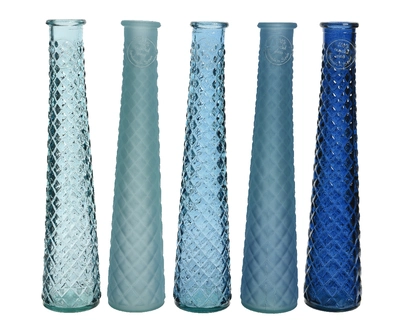 Vase RecycLED Gl Matt/ Transparent 5Col  H32.00cm asst.