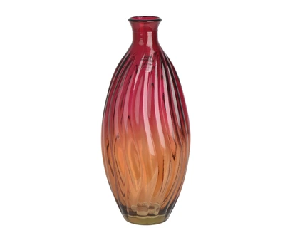 Vase Recycled Gl Transparant Asst. D.14Cm X H.31Cm