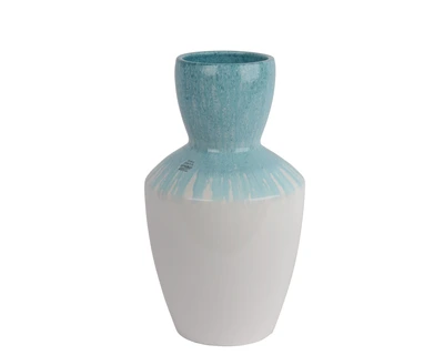 Vase Terracotta Glazed Blue/Colour(S) D.23Cm X H.40Cm