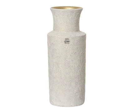 Vase Terracotta off-white dia15-H40cm