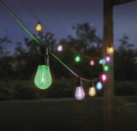 Vintage Festoon LV String Lights  Multi Coloured - Set of 20 - image 1