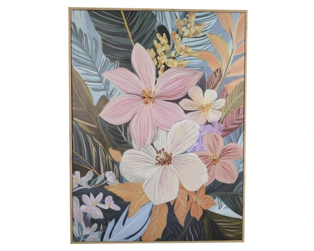 Wall Deco Canvas Gold Foil Ps Natural Colour Frame Multi H.80Cm