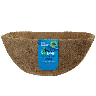 WaterSave Coco Fibre Liner to fit Hanging Basket - 35cm