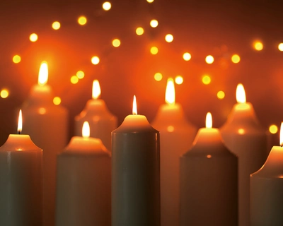Wax Church Candle White Dia7.5X15Cm - image 2