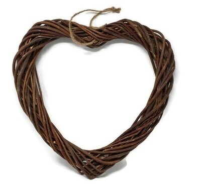 Willow Heart Natural 40cm