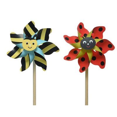 Windmobile Plastic Bee Outdoor H48.00cm Asst