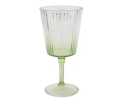 Wine Plastic Cylinder With Stripe H18.50cm green