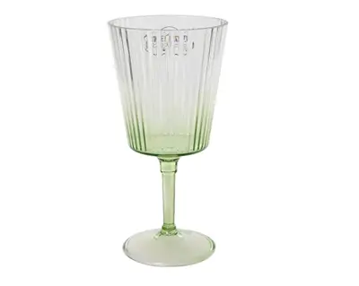 Wine Plastic Cylinder With Stripe H18.50cm green